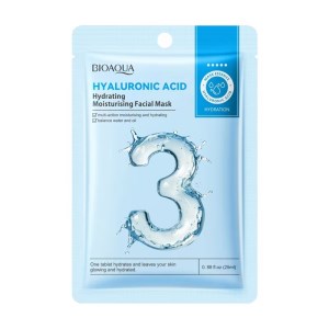 ماسک ورقه ای رایحه ی HIALURONIC ACID برند bioaqua ابی