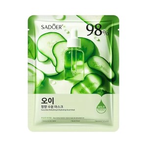 ماسک ورقه ای رایحه ی خیار 98 % برند SADORE