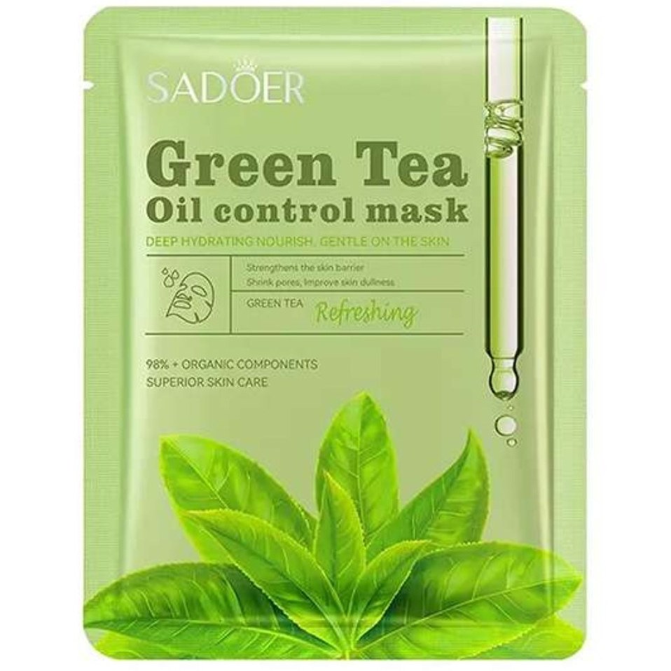 ماسک ورقه ای رایحه ی GREEN TEAبرند SADORE